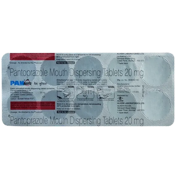 pan junior 20mg tablet 10's